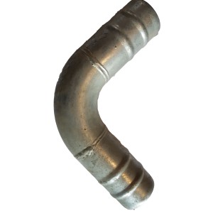 5" 90 grader med slangestuss begge ender